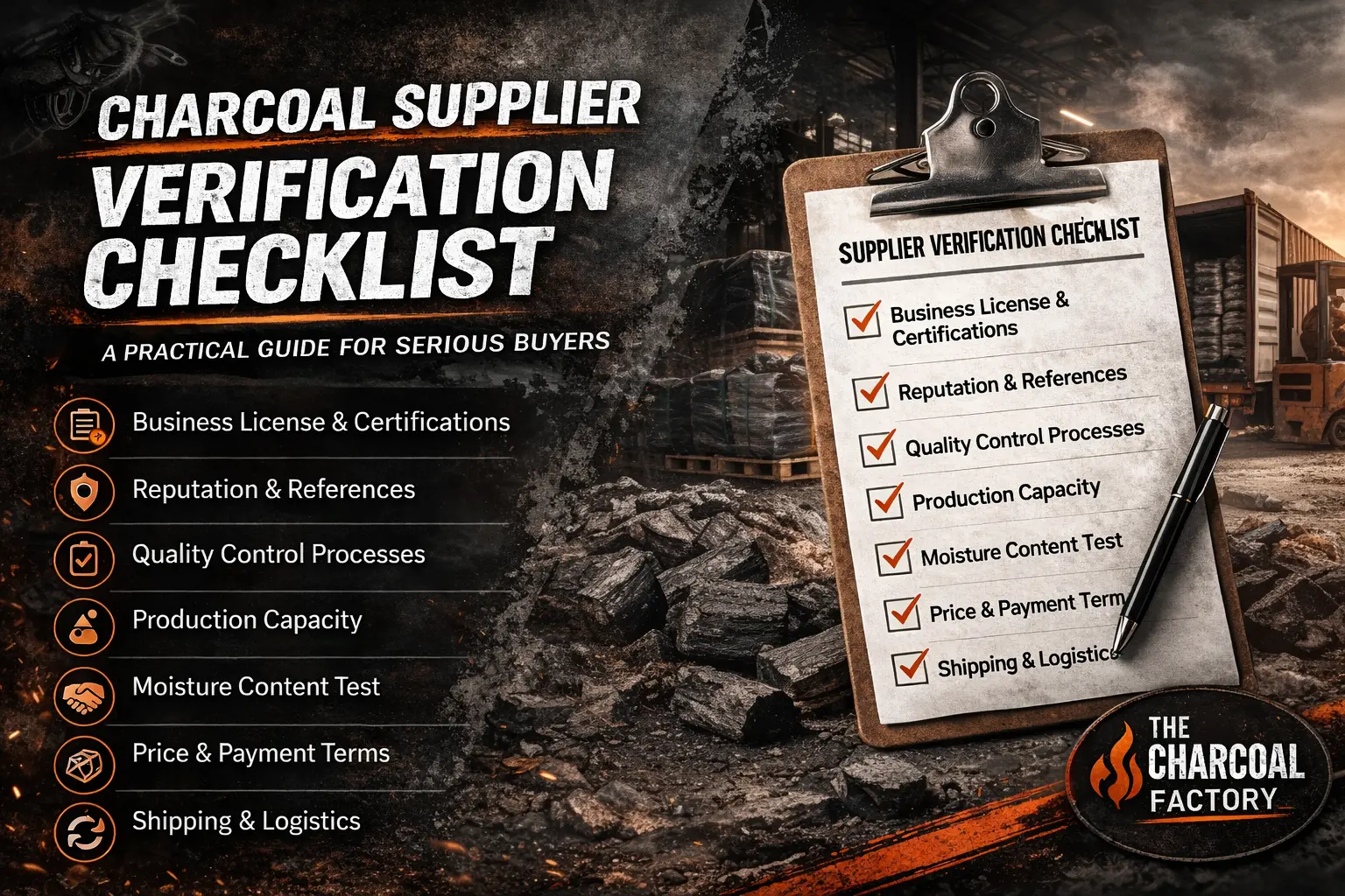 Charcoal Supplier Verification Checklist A Practical Guide