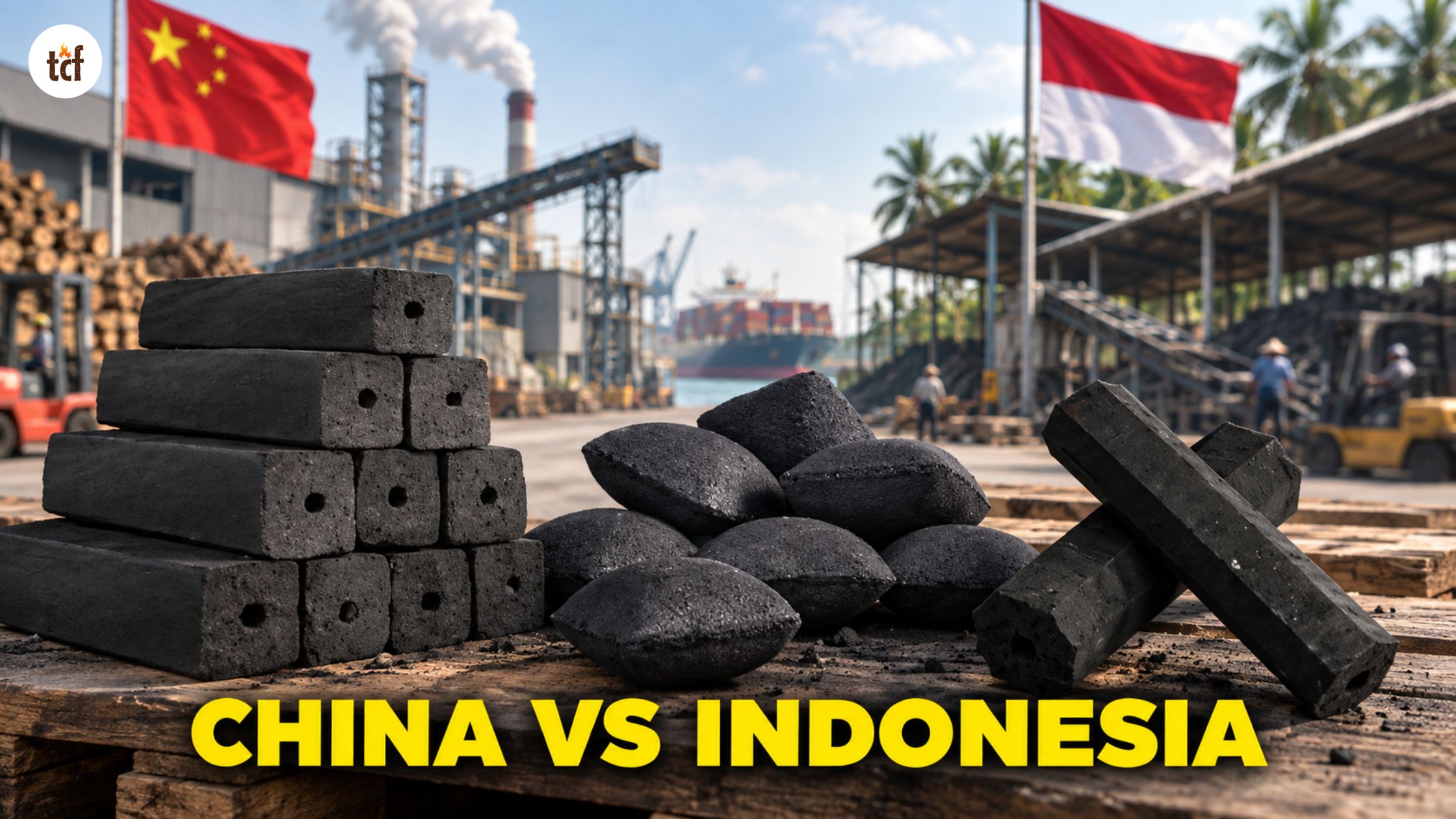 China vs Indonesia Charcoal Manufacturing