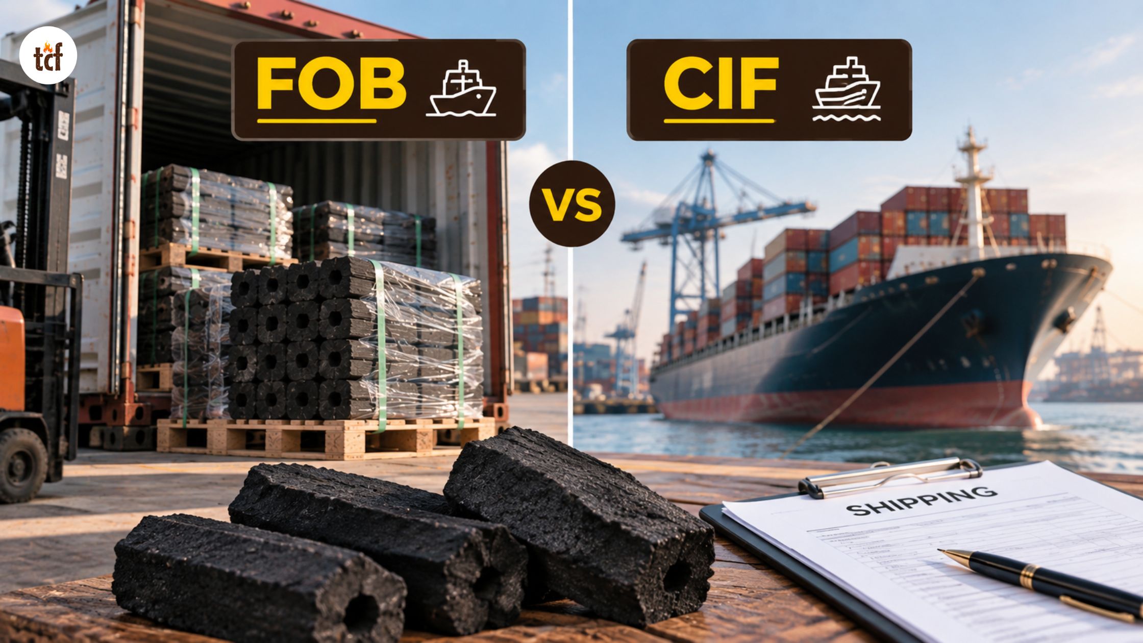 FOB vs CIF Charcoal Pricing_ What Each Includes