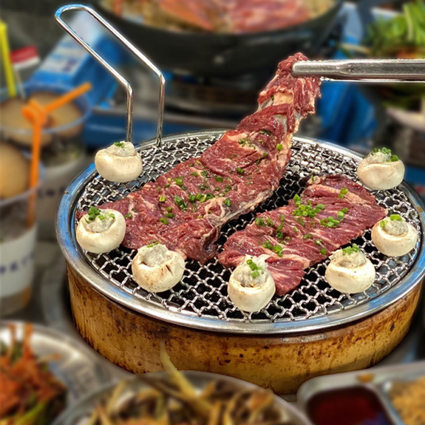 Round BBQ Grill Mesh with Handle