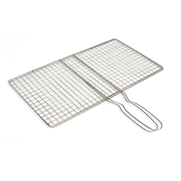 Stainless Steel BBQ Grill Basket with Handle (3)