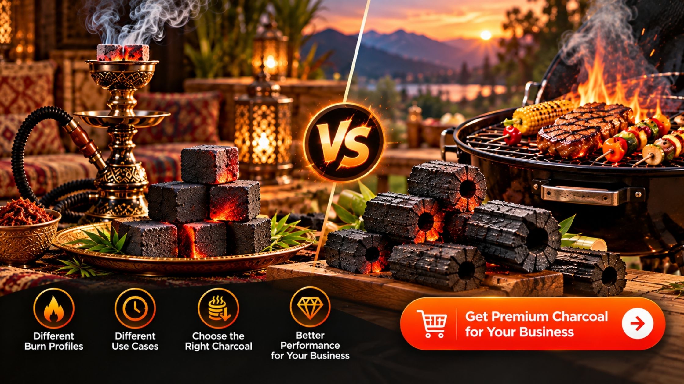 Order charcoal in bulk
