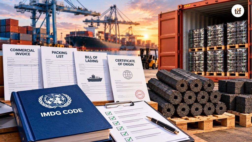 Which documents are needed to ship charcoal?